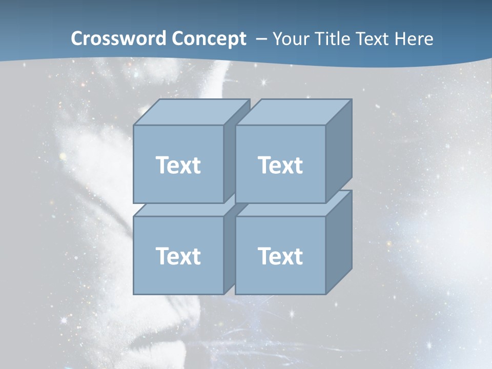 A Woman's Face With Stars In The Background PowerPoint Template