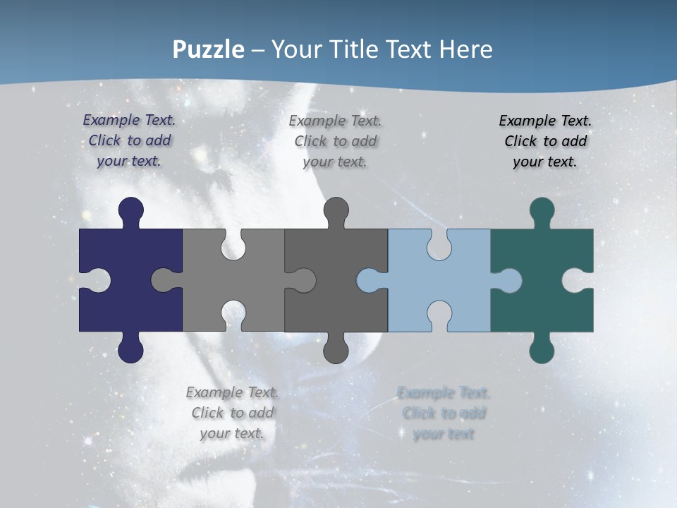 A Woman's Face With Stars In The Background PowerPoint Template