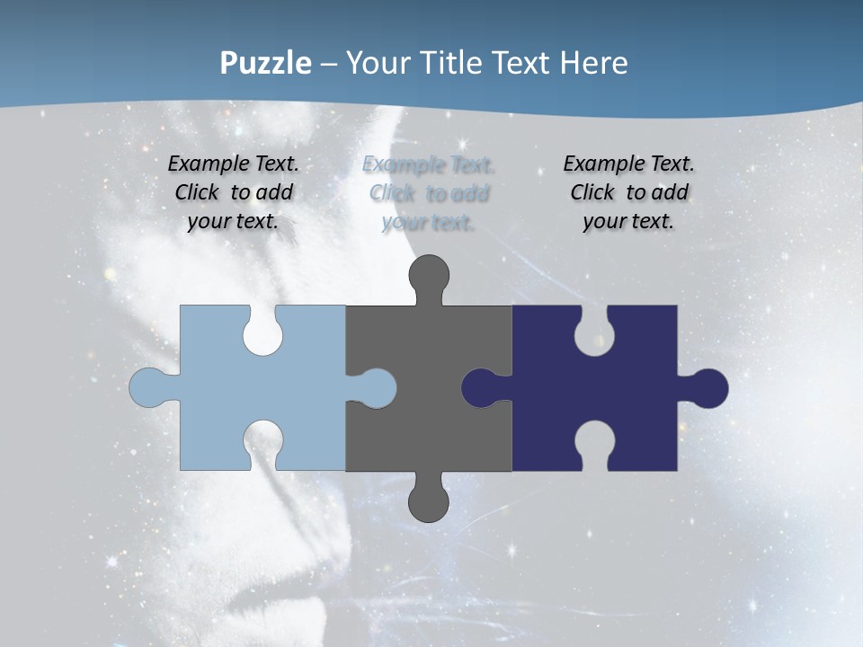 A Woman's Face With Stars In The Background PowerPoint Template