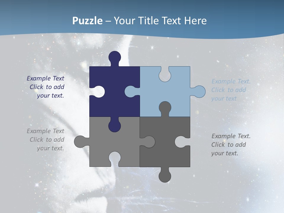 A Woman's Face With Stars In The Background PowerPoint Template