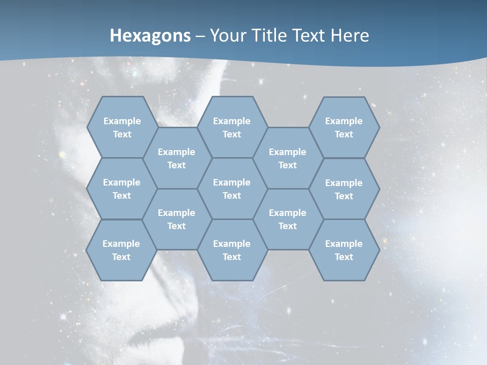 A Woman's Face With Stars In The Background PowerPoint Template