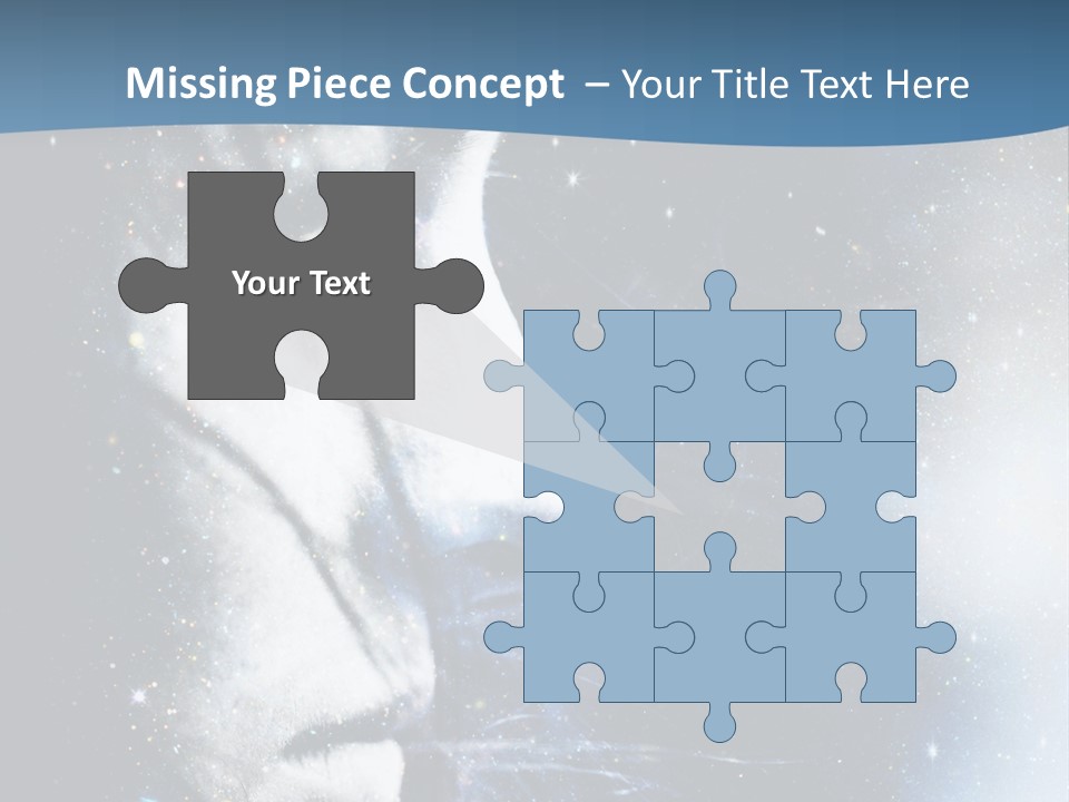 A Woman's Face With Stars In The Background PowerPoint Template