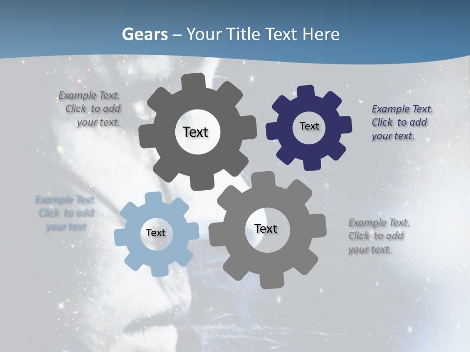 A Woman's Face With Stars In The Background PowerPoint Template