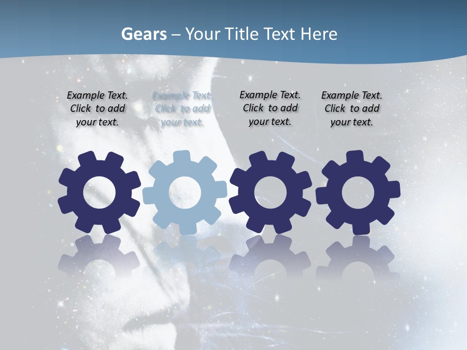 A Woman's Face With Stars In The Background PowerPoint Template