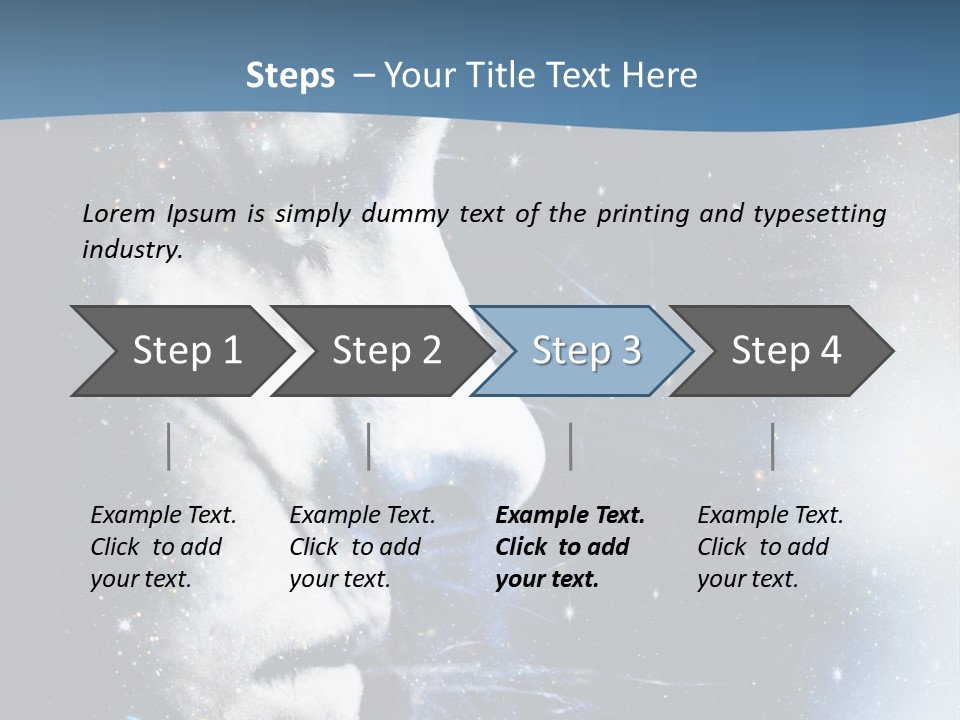A Woman's Face With Stars In The Background PowerPoint Template