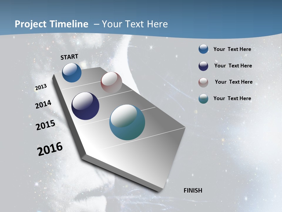 A Woman's Face With Stars In The Background PowerPoint Template