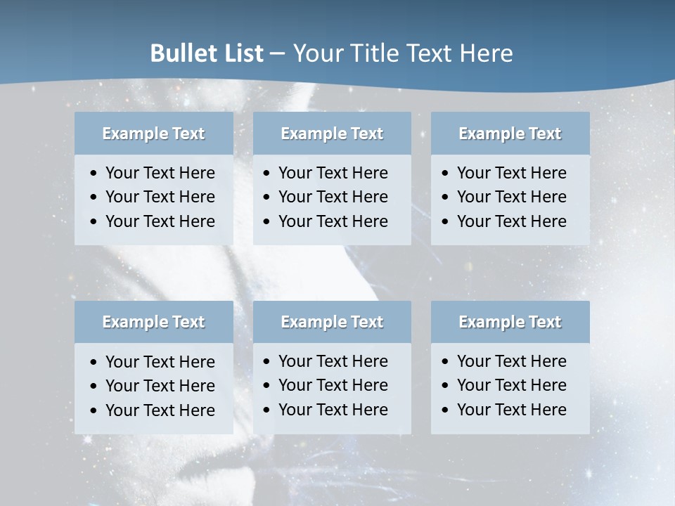 A Woman's Face With Stars In The Background PowerPoint Template