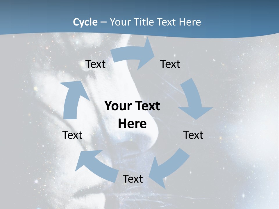 A Woman's Face With Stars In The Background PowerPoint Template