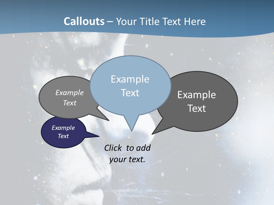 A Woman's Face With Stars In The Background PowerPoint Template