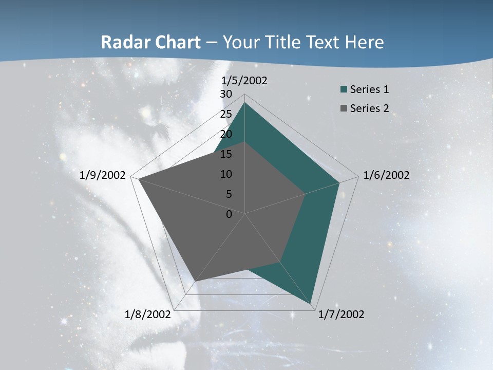 A Woman's Face With Stars In The Background PowerPoint Template