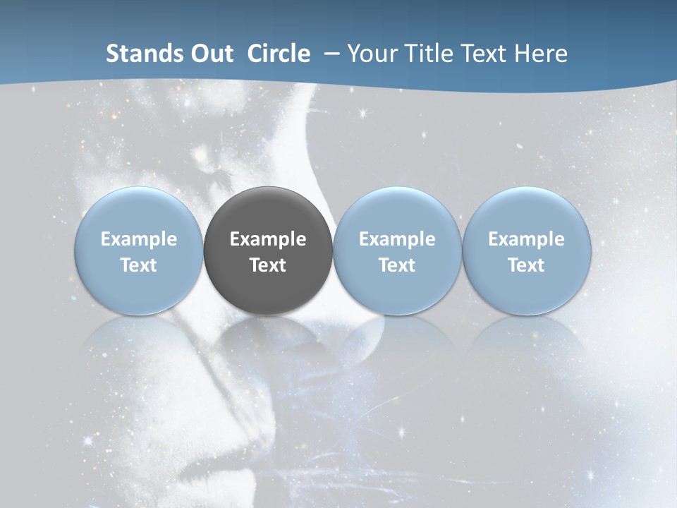 A Woman's Face With Stars In The Background PowerPoint Template