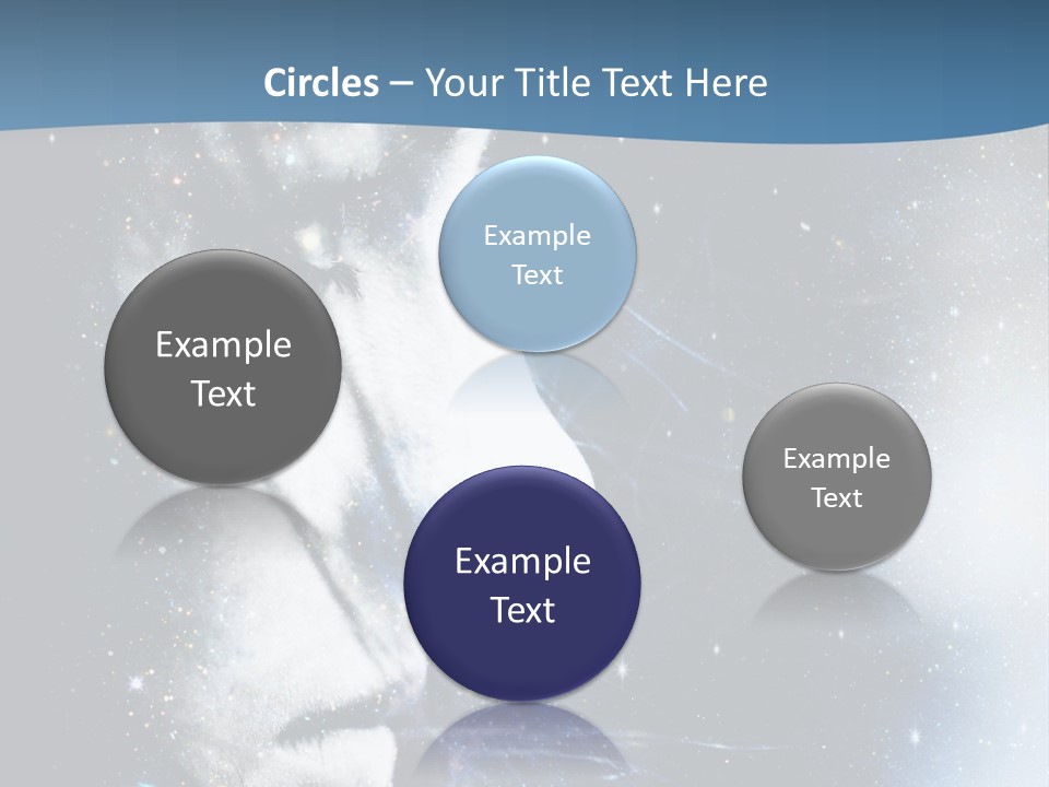 A Woman's Face With Stars In The Background PowerPoint Template