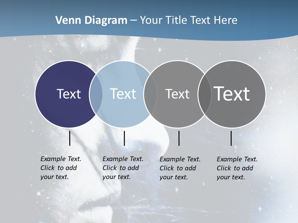 A Woman's Face With Stars In The Background PowerPoint Template