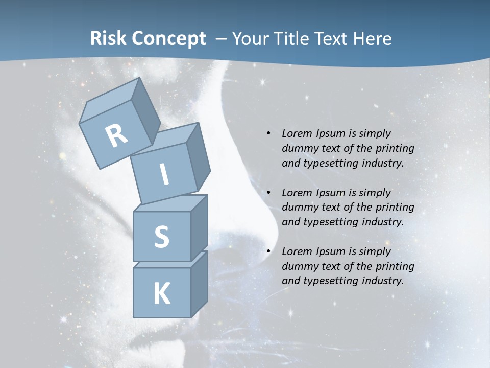 A Woman's Face With Stars In The Background PowerPoint Template