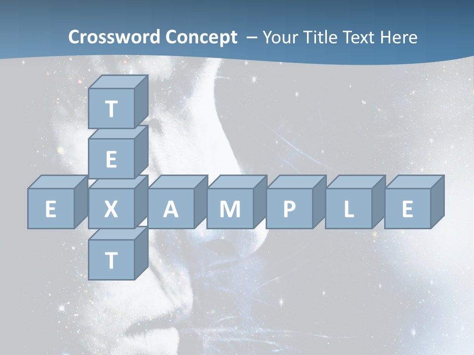 A Woman's Face With Stars In The Background PowerPoint Template