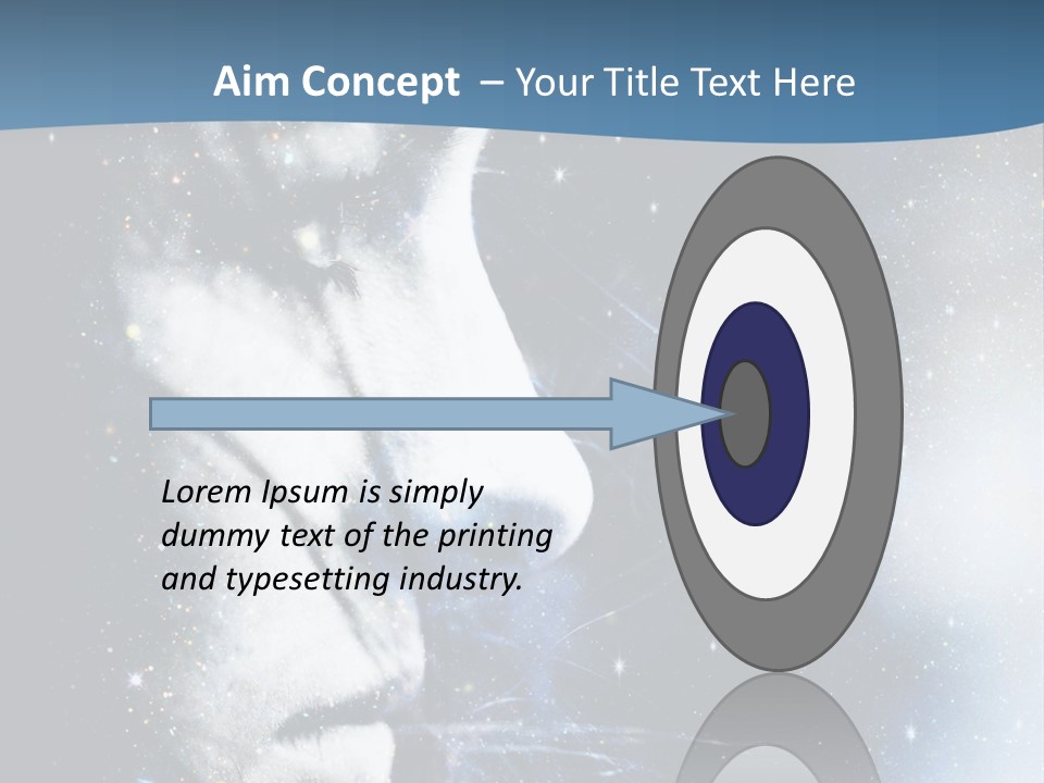 A Woman's Face With Stars In The Background PowerPoint Template