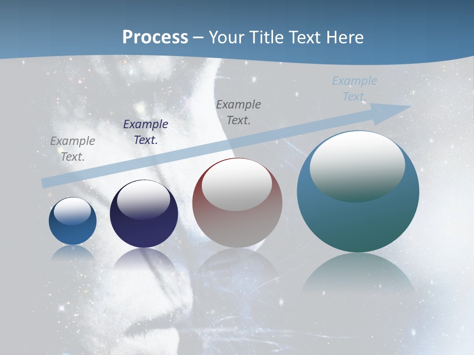 A Woman's Face With Stars In The Background PowerPoint Template