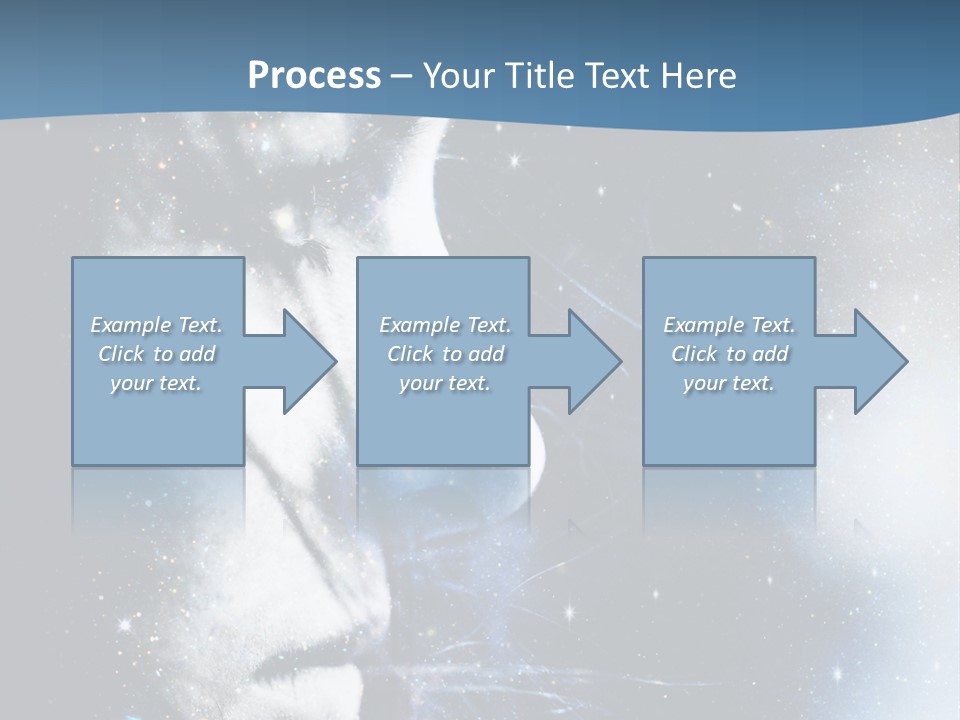 A Woman's Face With Stars In The Background PowerPoint Template
