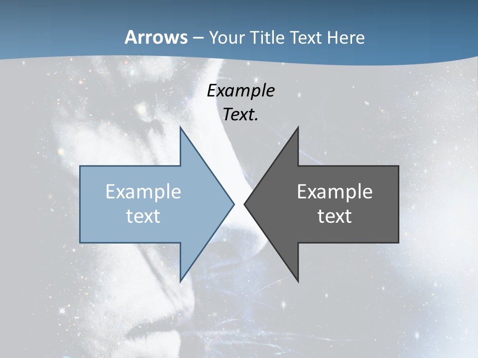 A Woman's Face With Stars In The Background PowerPoint Template