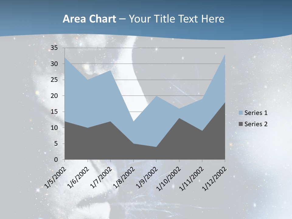 A Woman's Face With Stars In The Background PowerPoint Template