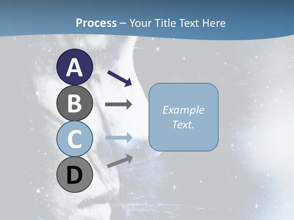 A Woman's Face With Stars In The Background PowerPoint Template