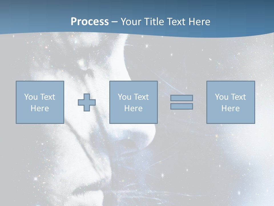 A Woman's Face With Stars In The Background PowerPoint Template