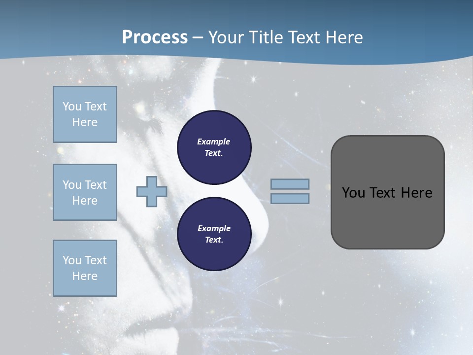 A Woman's Face With Stars In The Background PowerPoint Template