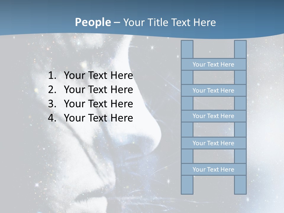 A Woman's Face With Stars In The Background PowerPoint Template