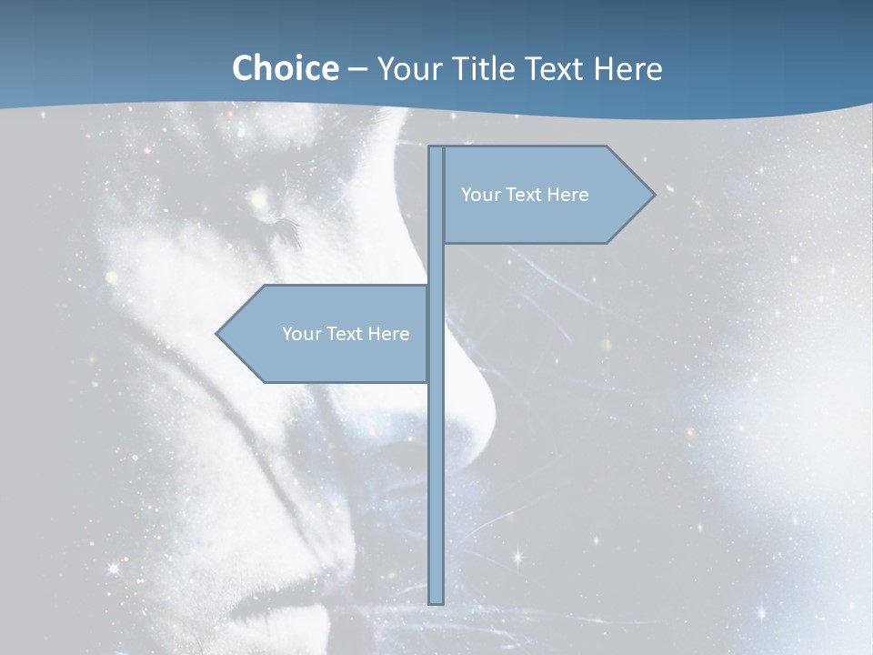 A Woman's Face With Stars In The Background PowerPoint Template