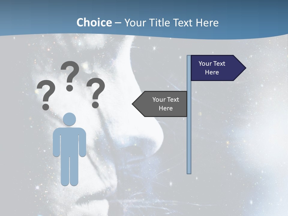 A Woman's Face With Stars In The Background PowerPoint Template