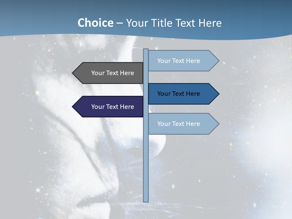 A Woman's Face With Stars In The Background PowerPoint Template