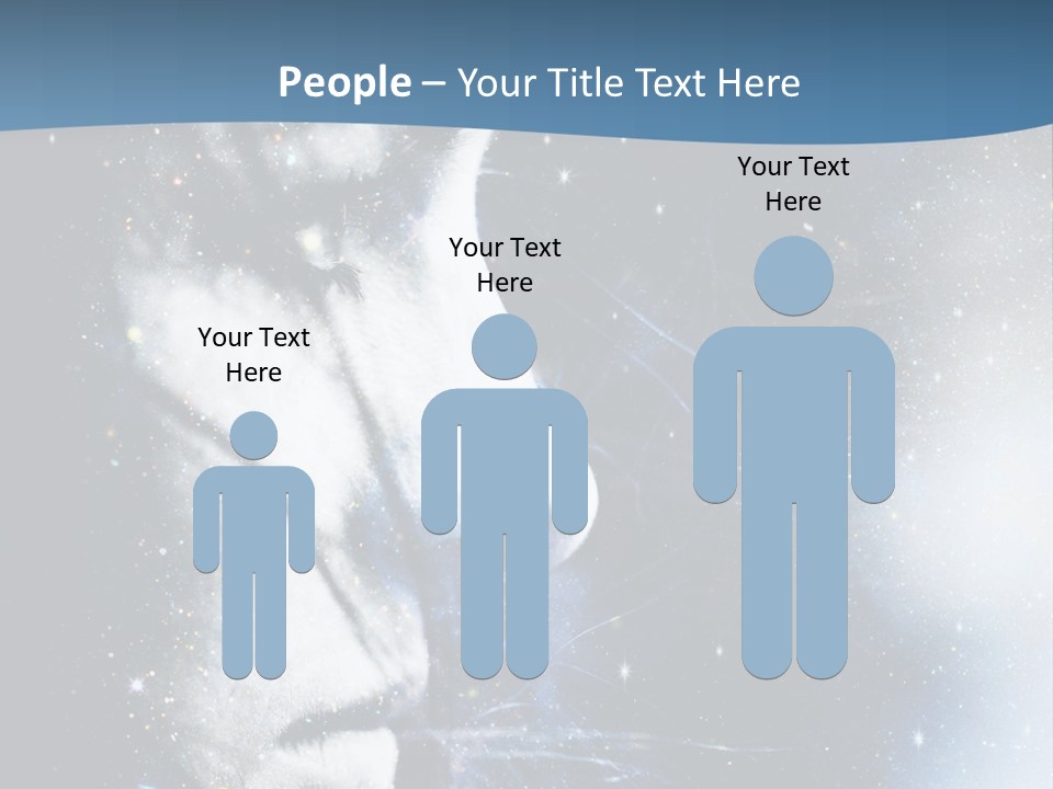 A Woman's Face With Stars In The Background PowerPoint Template