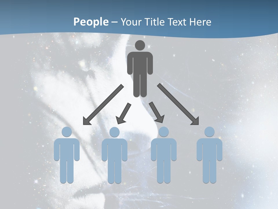 A Woman's Face With Stars In The Background PowerPoint Template