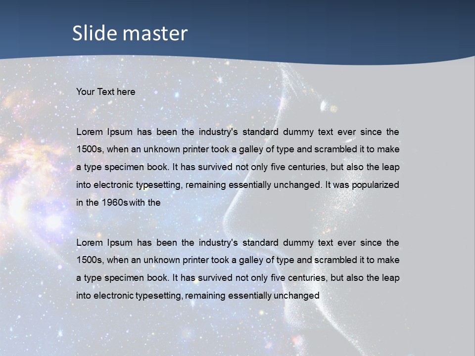 A Woman's Profile With Stars In The Background PowerPoint Template