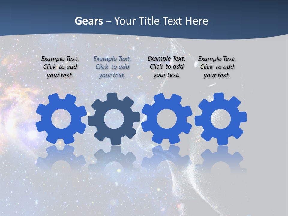 A Woman's Profile With Stars In The Background PowerPoint Template