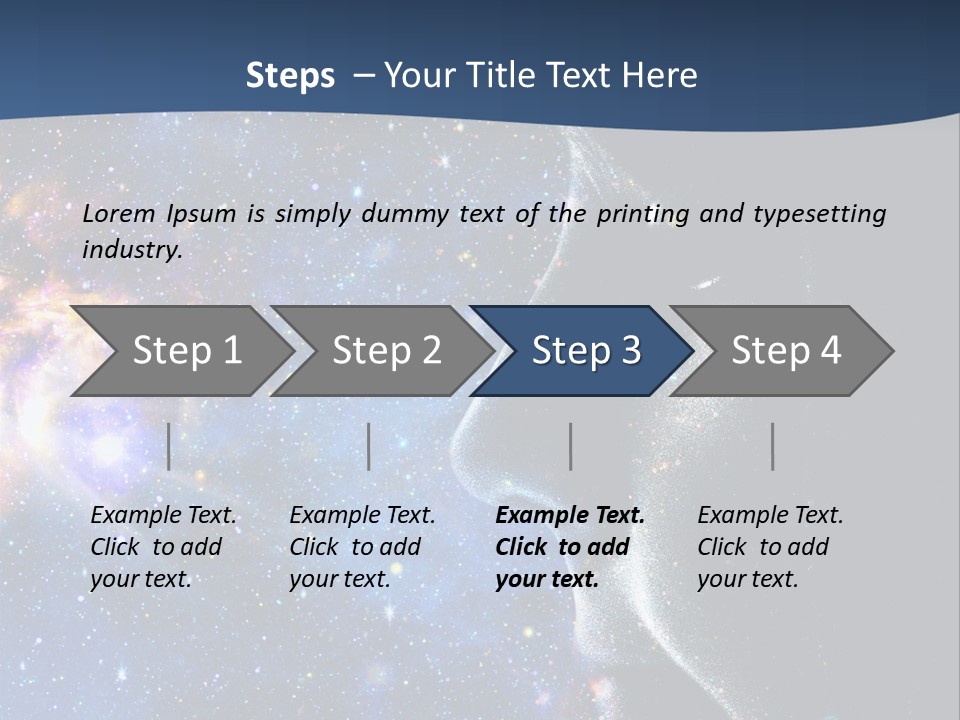 A Woman's Profile With Stars In The Background PowerPoint Template