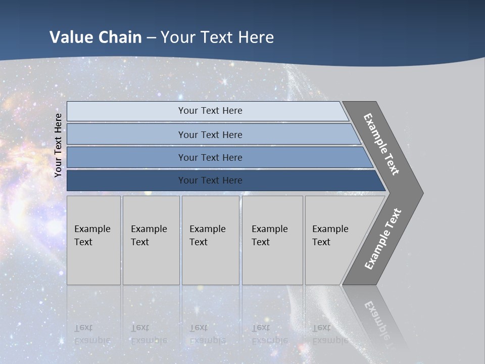 A Woman's Profile With Stars In The Background PowerPoint Template
