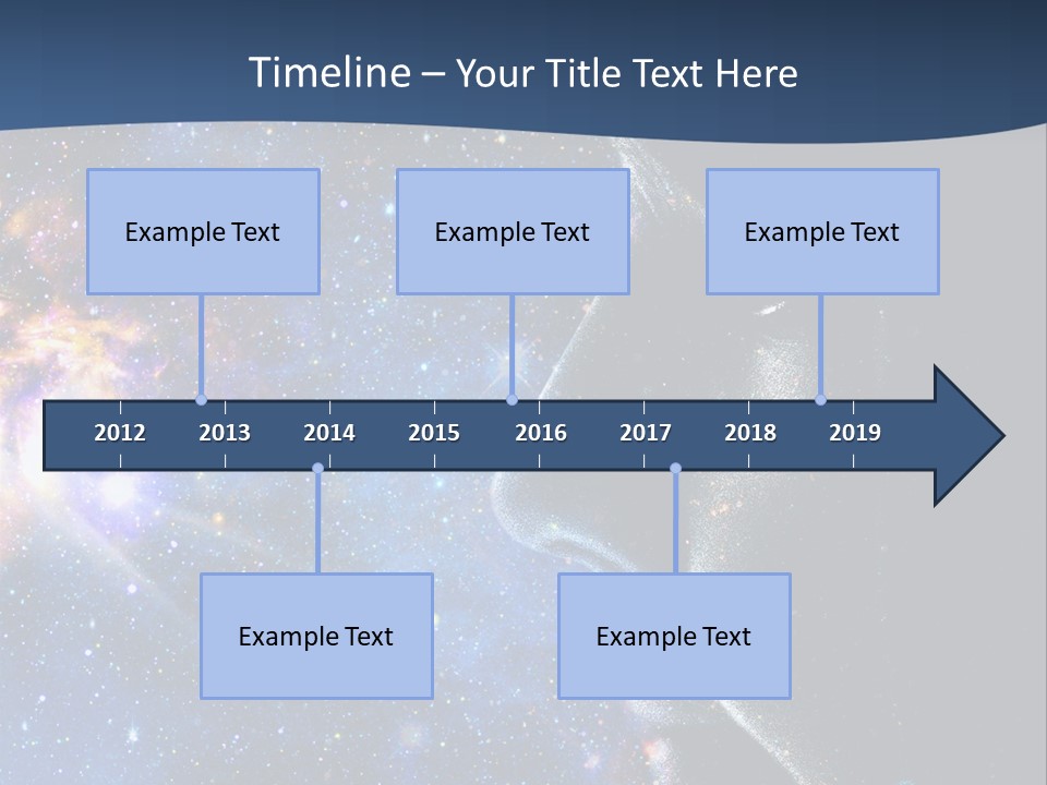 A Woman's Profile With Stars In The Background PowerPoint Template