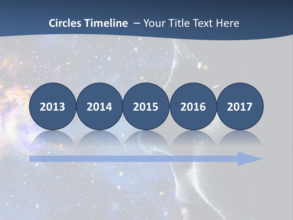 A Woman's Profile With Stars In The Background PowerPoint Template