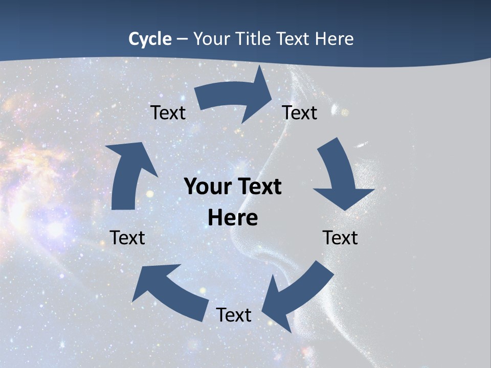 A Woman's Profile With Stars In The Background PowerPoint Template