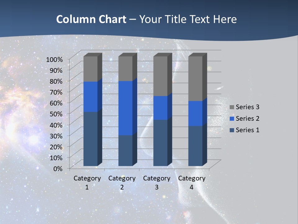 A Woman's Profile With Stars In The Background PowerPoint Template