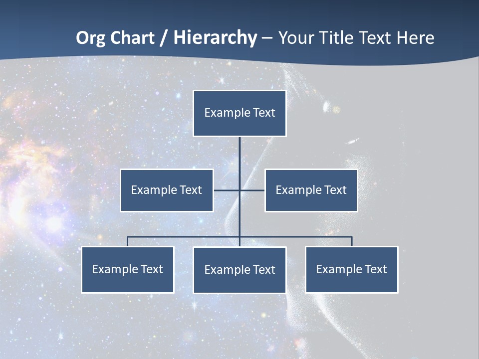 A Woman's Profile With Stars In The Background PowerPoint Template