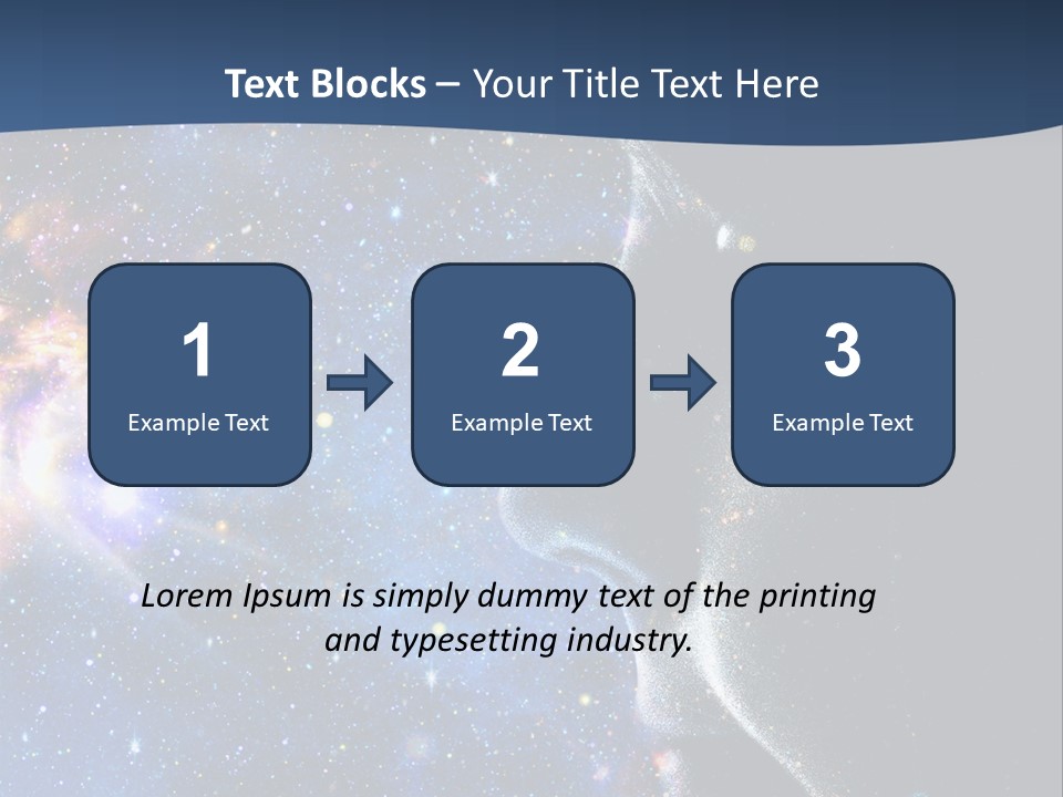 A Woman's Profile With Stars In The Background PowerPoint Template