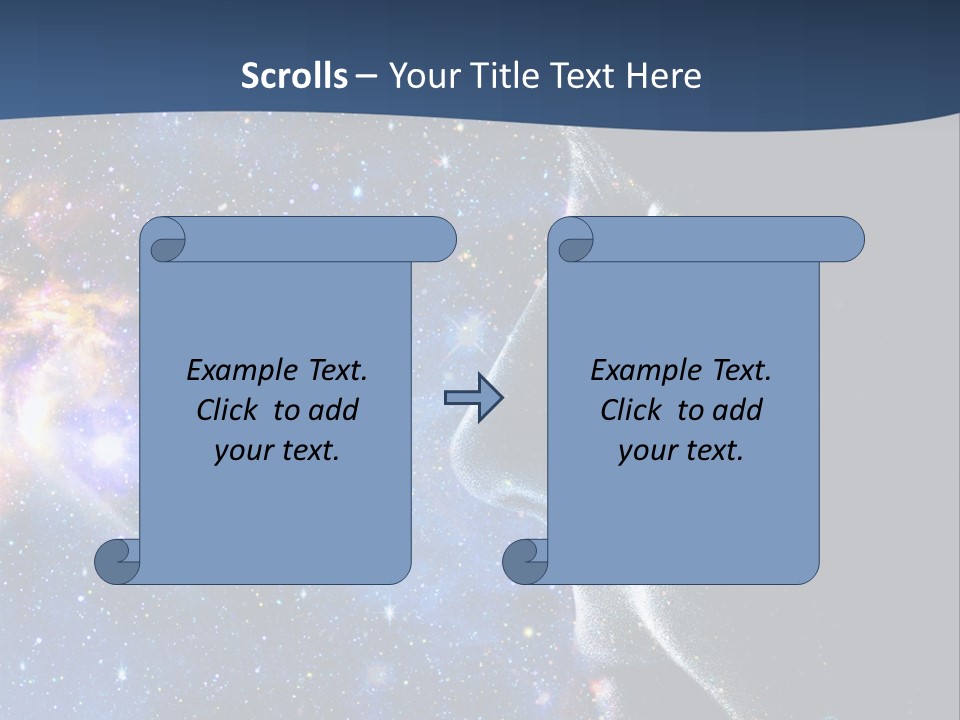 A Woman's Profile With Stars In The Background PowerPoint Template
