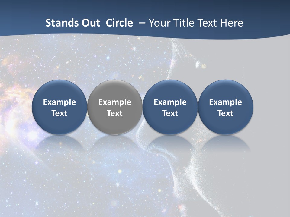 A Woman's Profile With Stars In The Background PowerPoint Template