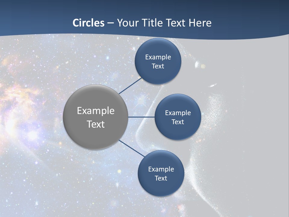 A Woman's Profile With Stars In The Background PowerPoint Template