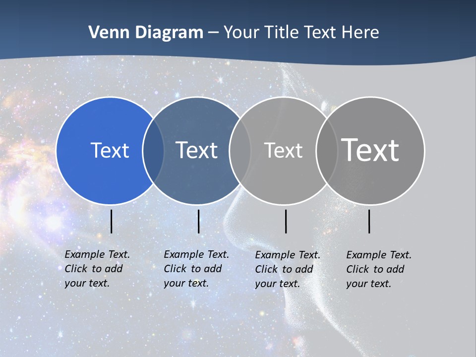 A Woman's Profile With Stars In The Background PowerPoint Template