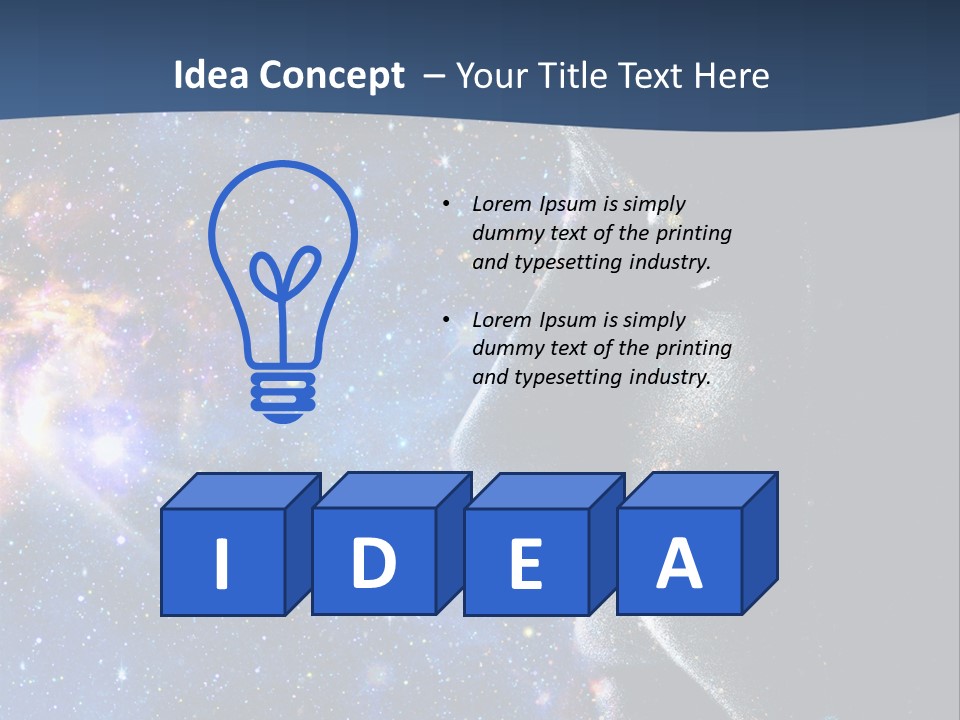 A Woman's Profile With Stars In The Background PowerPoint Template