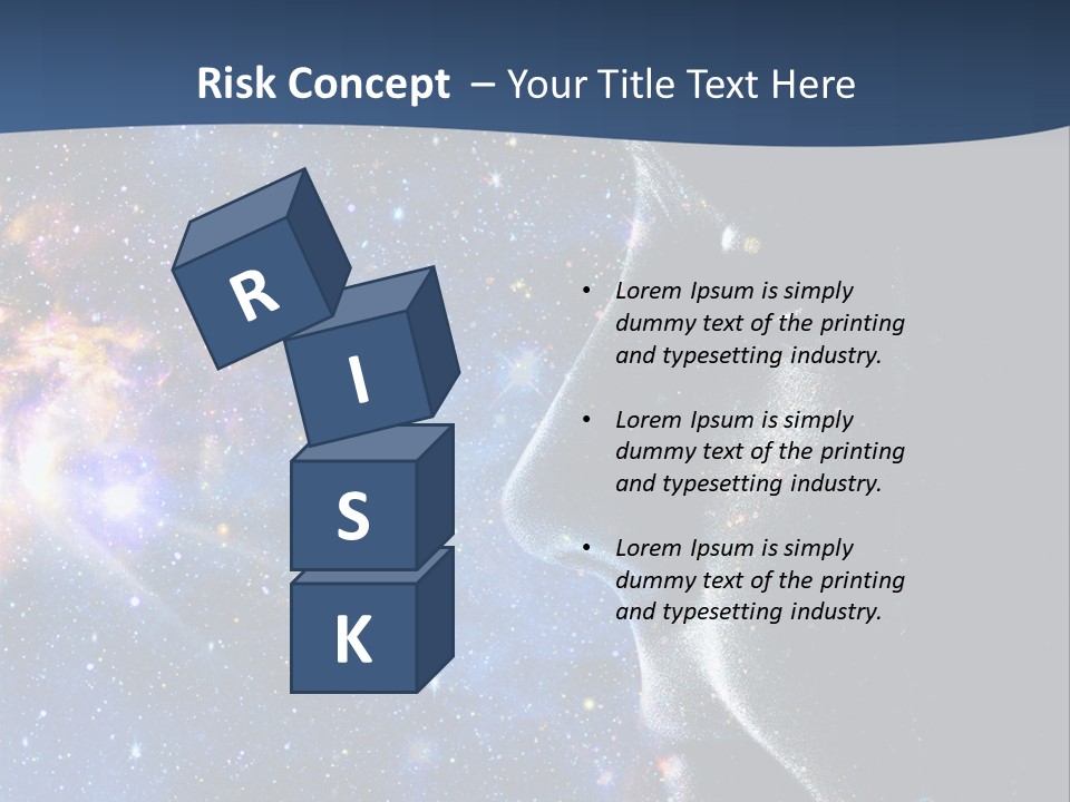 A Woman's Profile With Stars In The Background PowerPoint Template