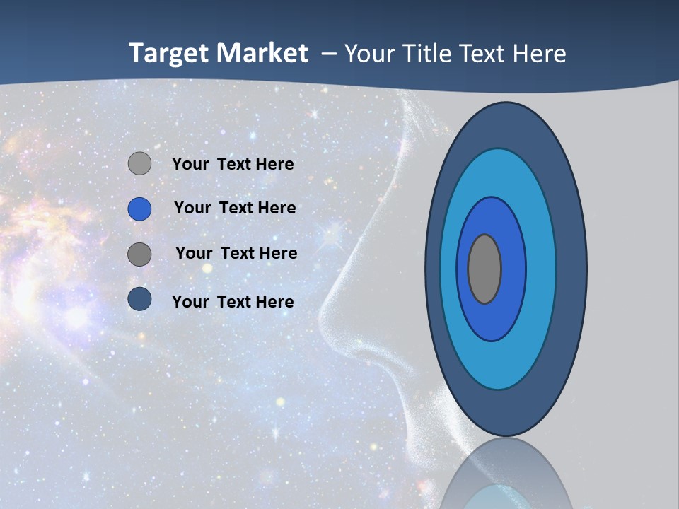 A Woman's Profile With Stars In The Background PowerPoint Template